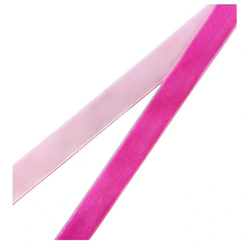 Abbaoww Hot Pink Velvet Ribbon 1/2 Inch Wide 50 Yards for Gift Wrapping & Crafts